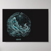 Aquarius Astrology Star-ontworpen Poster (Voorkant)
