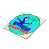 Aquarius Badge Tegeltje (Zijkant)