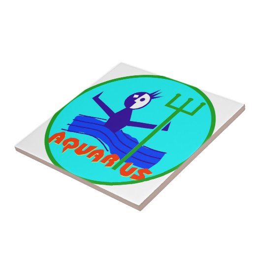 Aquarius Badge Tegeltje (Zijkant)