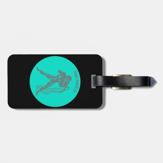 Aquarius Bagagelabel (Achterkant horizontaal)