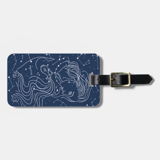 Aquarius Bagagelabel (Voorkant horizontaal)