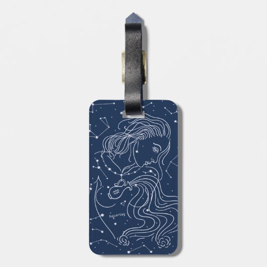 Aquarius Bagagelabel (Achterkant verticaal)