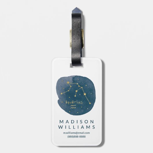 Aquarius Bagagelabel (Achterkant verticaal)