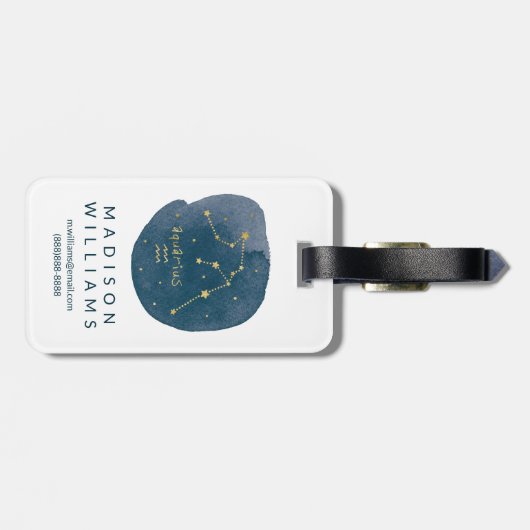 Aquarius Bagagelabel (Achterkant horizontaal)