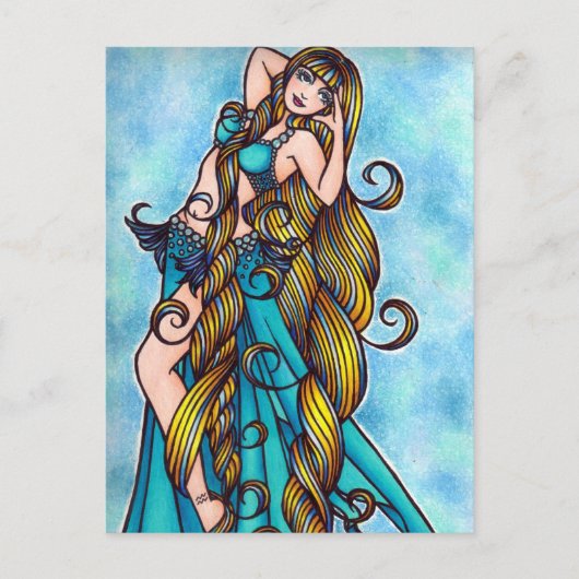 Aquarius Belly Dancer Briefkaart (Voorkant)