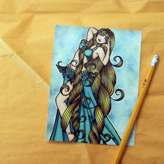 Aquarius Belly Dancer Briefkaart