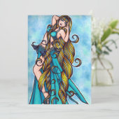 Aquarius Belly Dancer Kaart (Staand voorkant)