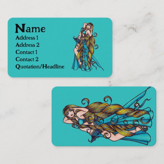 Aquarius Belly Dancer Visitekaartjes (Voorkant / Achterkant)