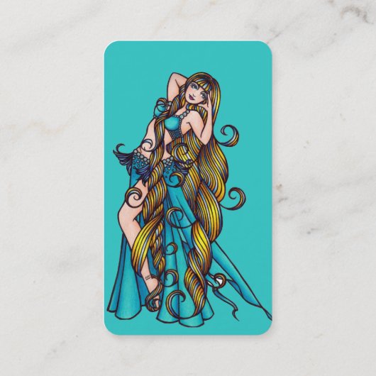 Aquarius Belly Dancer Visitekaartjes (Achterkant)