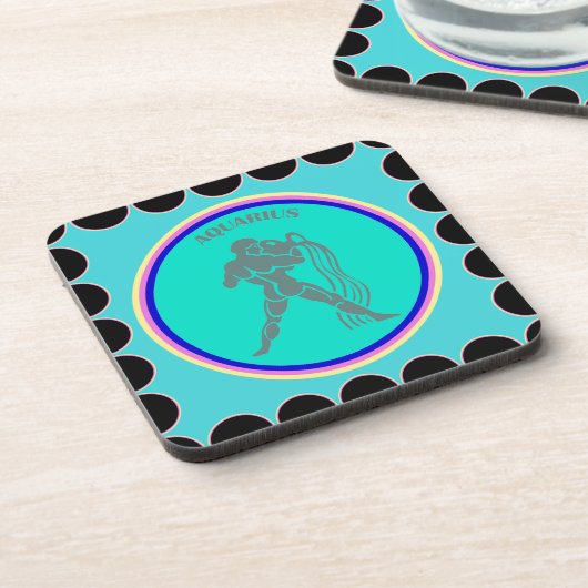 Aquarius Beverage Coaster Bier Onderzetter (Linkerzijde)