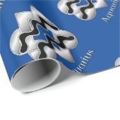 Aquarius Birth Sign Celtic Knot Zodiac Paper Cadeaupapier (Rol Hoek)