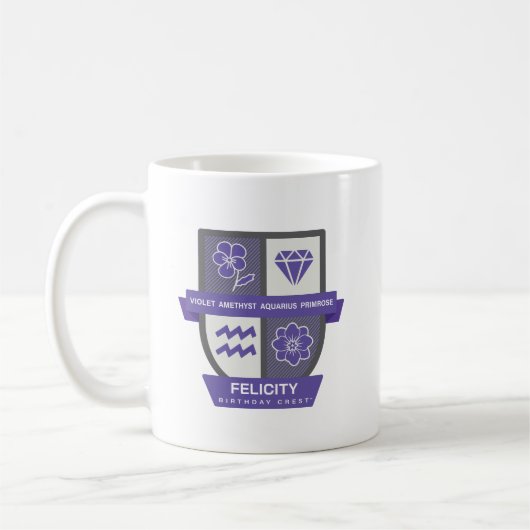 Aquarius Birthday Crest™ for February 1-18 Mug Koffiemok (Links)