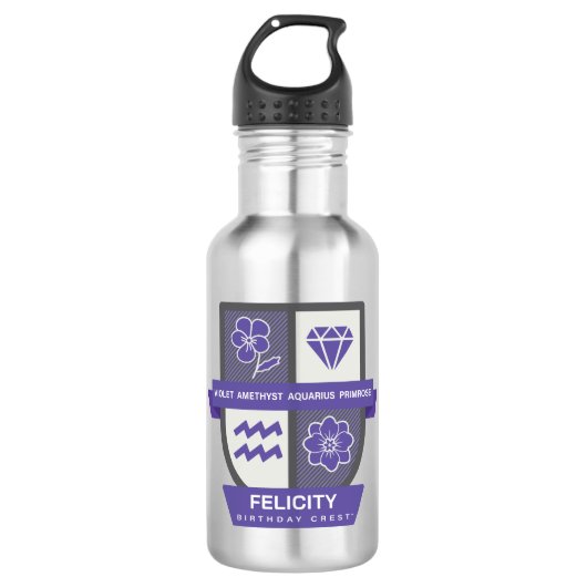 Aquarius Birthday Crest™ for February 1-18 Waterfles (Voorkant)