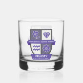 Aquarius Birthday Crest™ for February 1-18 Whisky Glas (Voorkant)