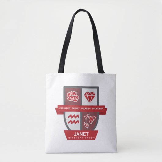 Aquarius Birthday Crest™ for January 20-31 Tote Bag (Voorkant)