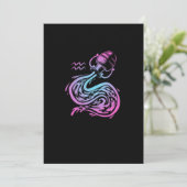 Aquarius Birthday Gift Zodiac Sign Costume Kaart (Staand voorkant)