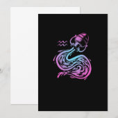 Aquarius Birthday Gift Zodiac Sign Costume Kaart (Voorkant / Achterkant)