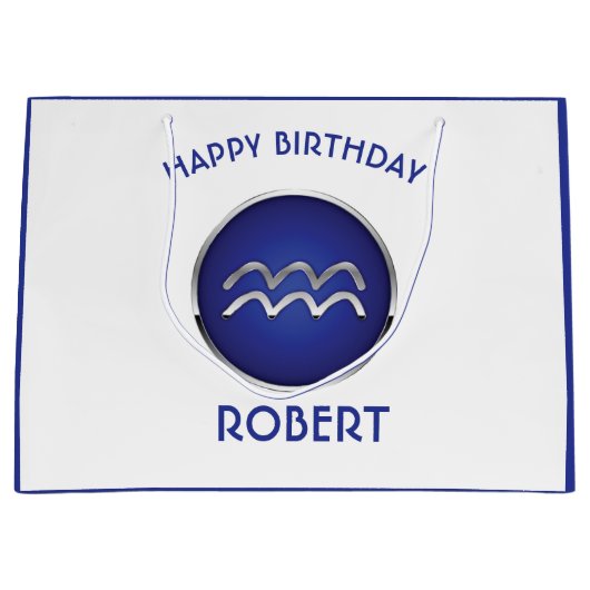 Aquarius Birthday Groot Cadeauzakje (Voorkant)