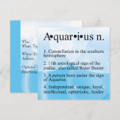 Aquarius Birthday Uitnodiging of geboorteaankondig (Voorkant / Achterkant)