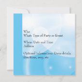 Aquarius Birthday Uitnodiging of geboorteaankondig (Achterkant)