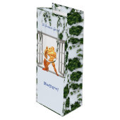 Aquarius Birthday Wijn Cadeautas (Voorkant Gekanteld)