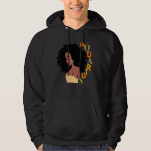 Aquarius Birthday Women Melanin Zodiac Geboren in  Hoodie