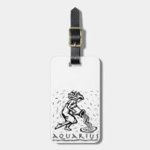 Aquarius Birthday Year Astrological Zodiac Sign Bagagelabel (Voorkant verticaal)