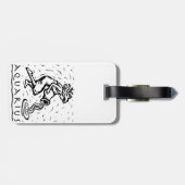 Aquarius Birthday Year Astrological Zodiac Sign Bagagelabel (Achterkant horizontaal)