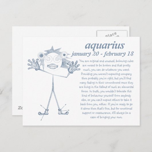 Aquarius [ - BitchScope - ] Briefkaart (Voorkant / Achterkant)