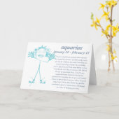 Aquarius [ - BitchScope - ] Verjaarkaart Kaart (Gele Bloem)