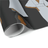 Aquarius Black Zodiac Astrology Wrapping Paper Cadeaupapier (Rol Hoek)