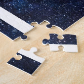 Aquarius Blue Cosmic Star Galaxy Zodiac Sign Name Legpuzzel (Zijkant)