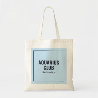 Aquarius blue simple modern birthdays zodiac Bag Tote Bag
