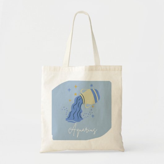 Aquarius boodschappentas tote bag (Voorkant)