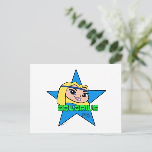 Aquarius Briefkaart (Staand voorkant)