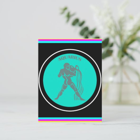 Aquarius Briefkaart (Staand voorkant)