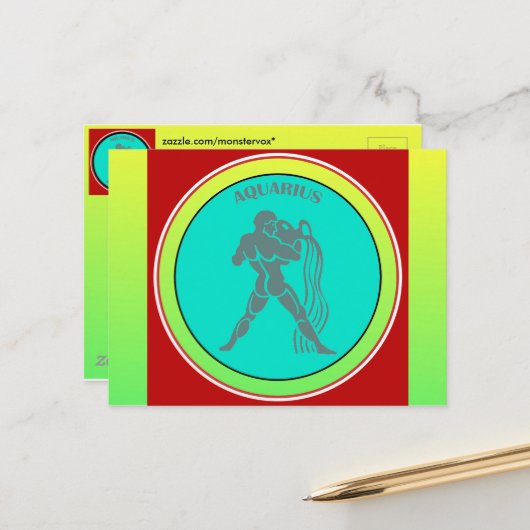 Aquarius Briefkaart (Voorkant / Achterkant in situ)