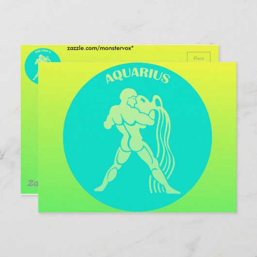 Aquarius Briefkaart (Voorkant / Achterkant)