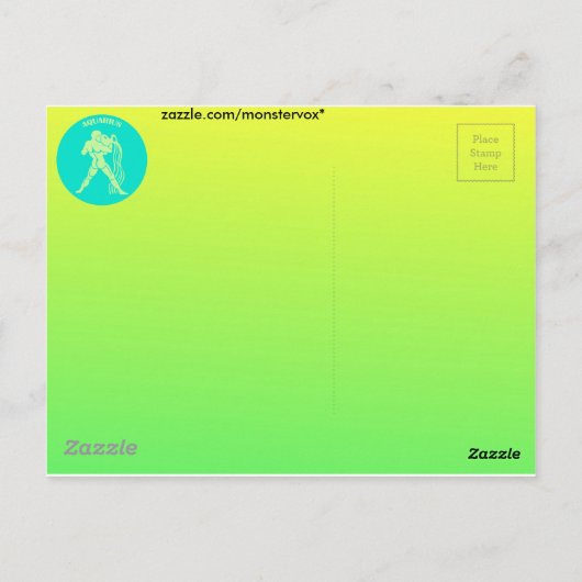 Aquarius Briefkaart (Achterkant)