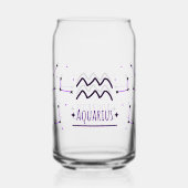 Aquarius Can Glass Aquarius Zodiac Sign Blikvorm Glas (Achterkant)