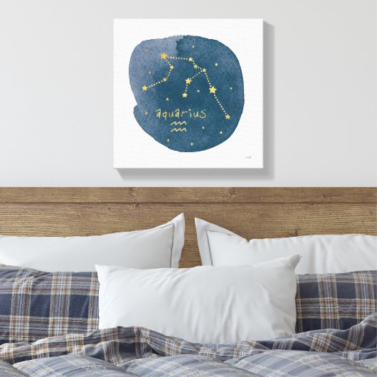 Aquarius Canvas Afdruk (Insitu (Slaapkamer))
