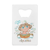 Aquarius Cartoon Baby Creditkaart Flessenopener (Achterkant)