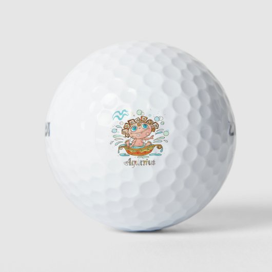 Aquarius Cartoon Baby Golfballen (Voorkant)