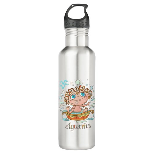 Aquarius Cartoon Baby Waterfles (Voorkant)