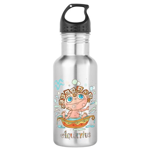 Aquarius Cartoon Baby Waterfles (Voorkant)