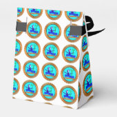 Aquarius cartoon de waterdrager Horoscope Bedankdoosjes (Achterkant)