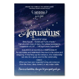 Aquarius Centerstuk Tafelkaart Kaart