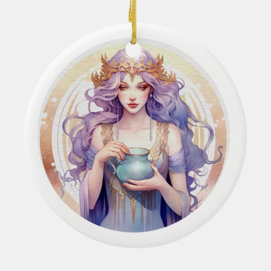 Aquarius Ceramic Ornament (Achterkant)