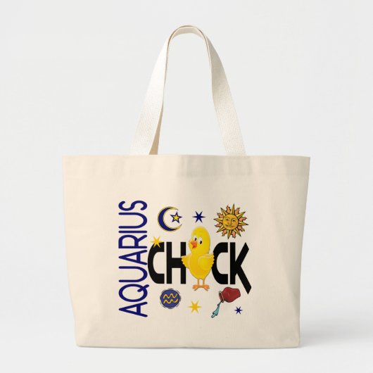 Aquarius Chick 1 Grote Tote Bag (Voorkant)