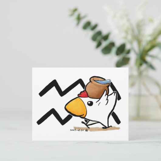 Aquarius Chicken Briefkaart (Staand voorkant)